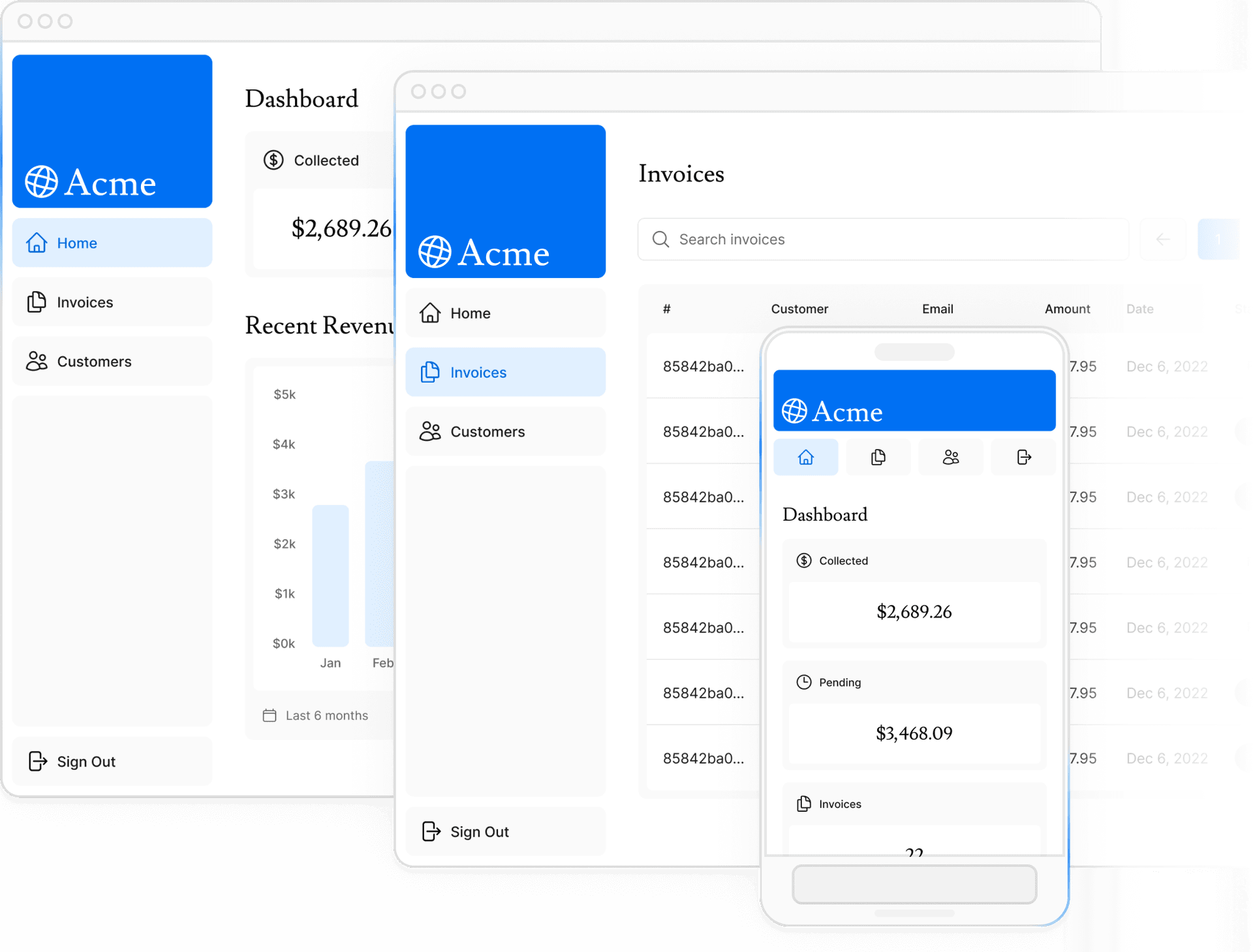 "Screenshot of the sdashboard project showing desktop version